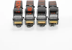 1.0" Cam Buckle Tie Down Straps - Signature Roller Technology - Ideal for Overlanding, Rafting, and Outdoors - Secure Straps for Gear and Cargo - 4 Pack (Straight End, 15 Foot)