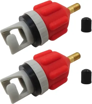 2x SUP Pump Adaptor, Universal Inflatable Boat SUP Pump Converter Air Valve Adapter Pumping Head Connector for Stand Up Paddle Board/Dinghy/Paddling Pool/Rowing Boat - Orange