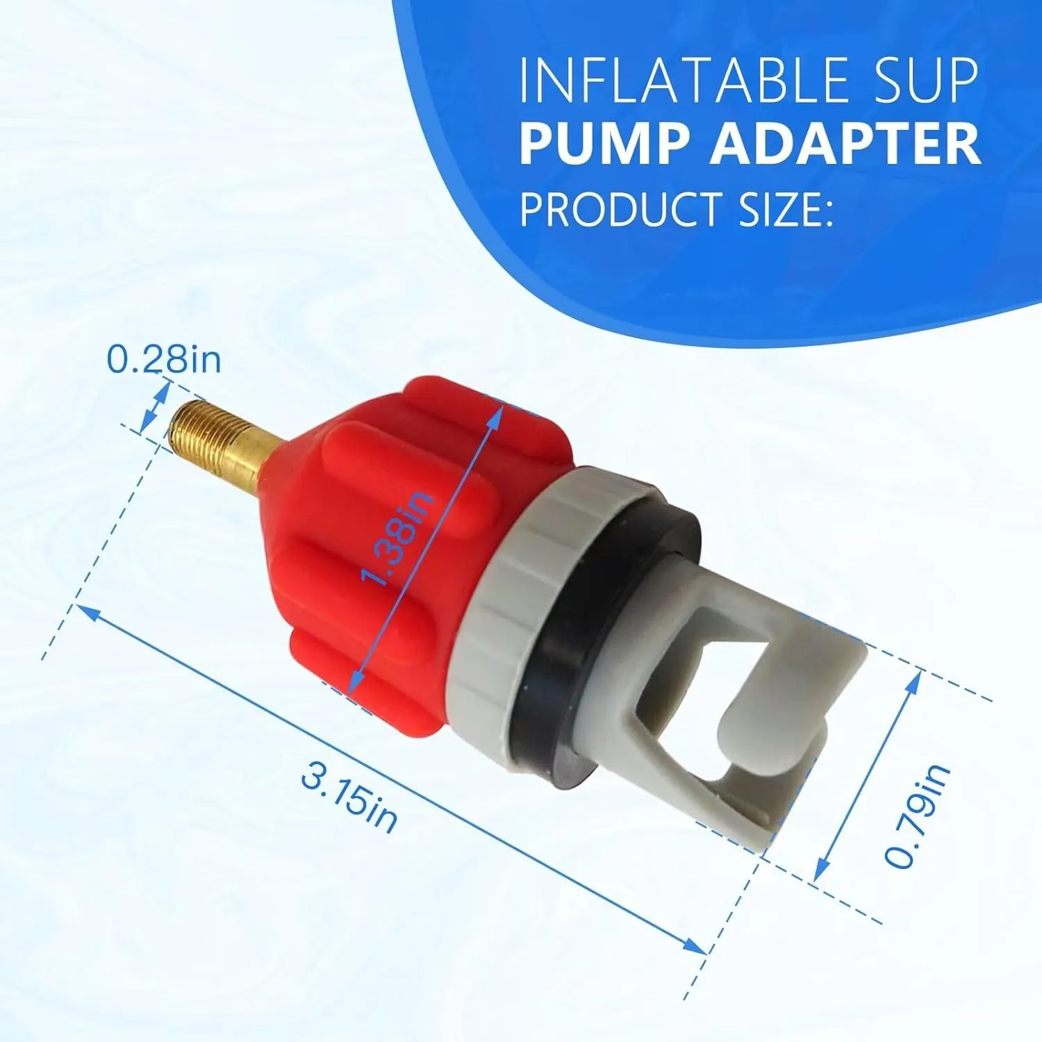 2x SUP Pump Adaptor, Universal Inflatable Boat SUP Pump Converter Air Valve Adapter Pumping Head Connector for Stand Up Paddle Board/Dinghy/Paddling Pool/Rowing Boat - Orange