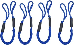 Bungee Cord Rope Dock Lines Stretches Shock Absorbs Marine Mooring Rope 4ft Dark Blue 4 Pack