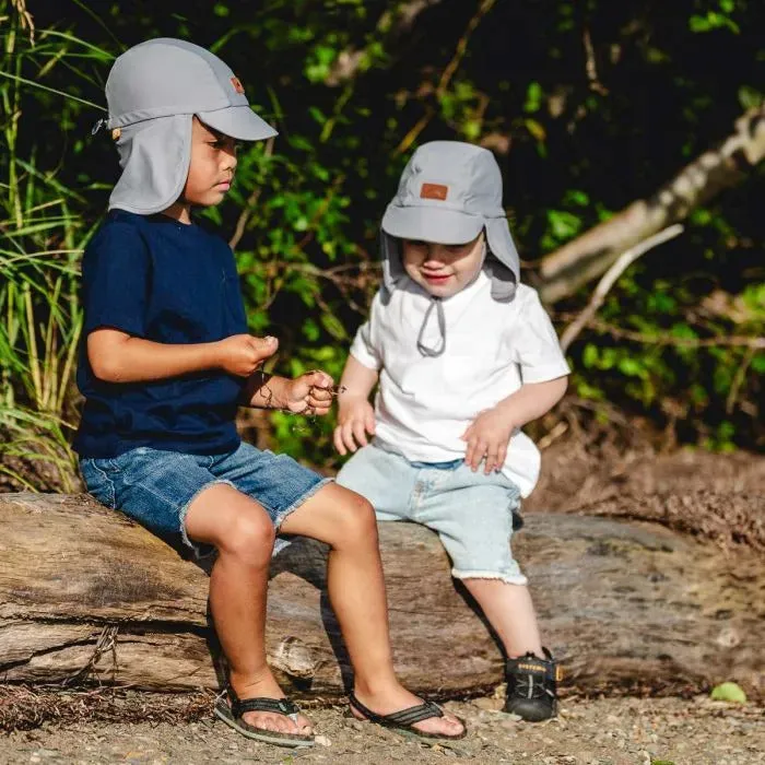 Calikids Boys' Grow With Me Hat 12M-4Y - Beige, Grey