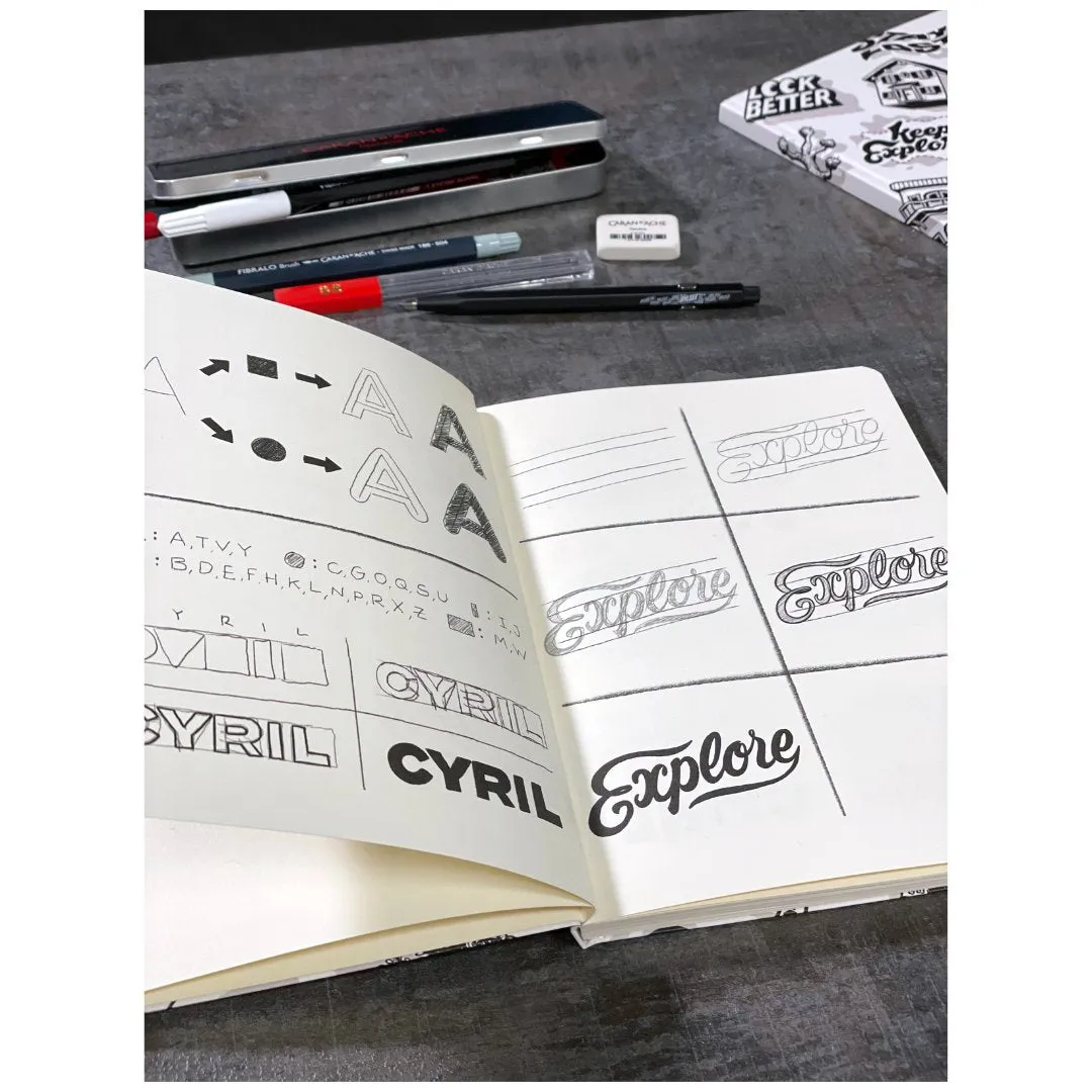 Caran D'Ache RYLSEE sketchbook, A5 170Gsm Ivory Paper 64 Pages