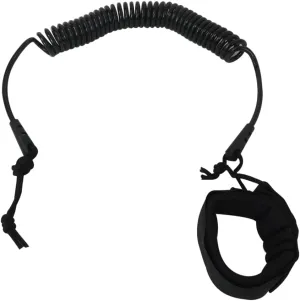 Coiled Leash 10' Surfboard Leash Sup Leg Rope Strap Stand Up Paddleboard Leash (Black)