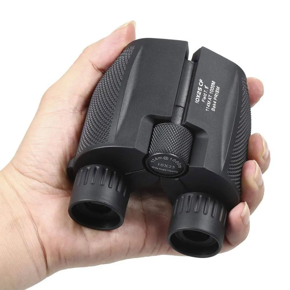 Compact 10x25 High Power Binoculars for Camping & Survival