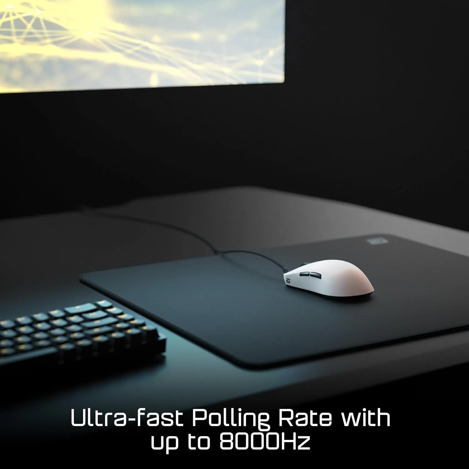 ENDGAME GEAR OP1 8k Wired Gaming Mouse - 8000Hz Polling, PixArt PAW3395 Sensor, Kailh GX Switches, White