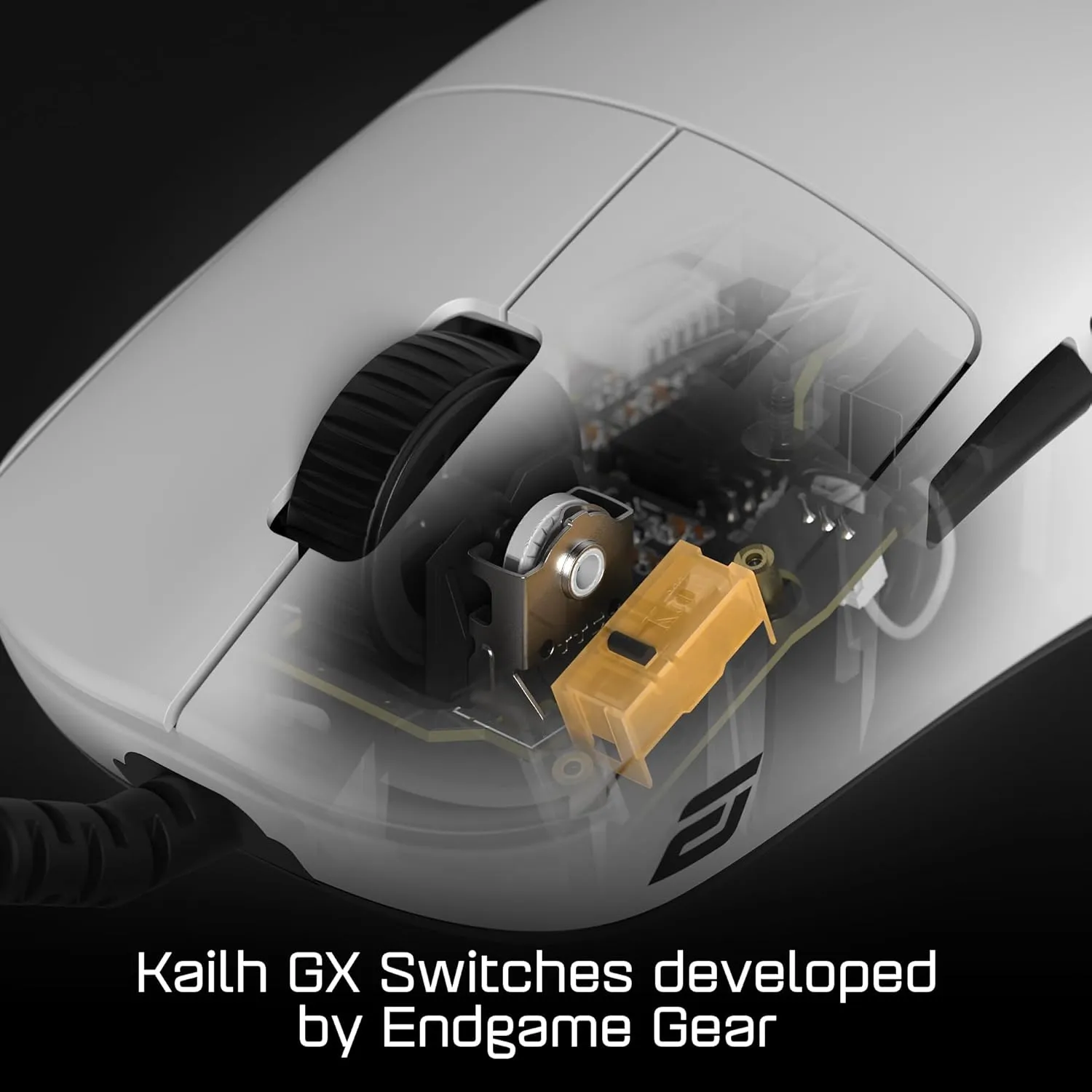 ENDGAME GEAR OP1 8k Wired Gaming Mouse - 8000Hz Polling, PixArt PAW3395 Sensor, Kailh GX Switches, White