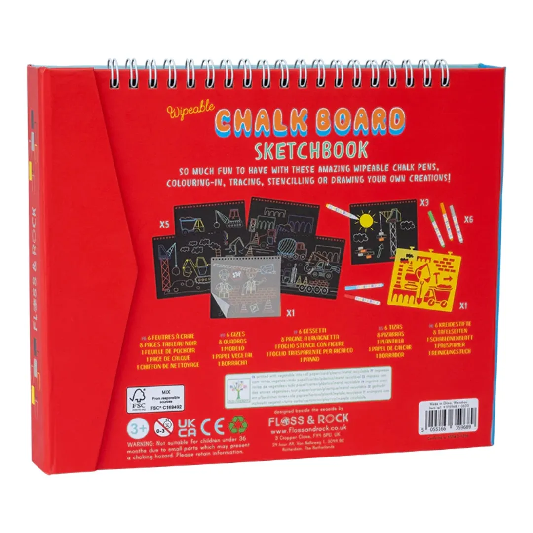Floss & Rock Chalkboard Sketchbook – Construction