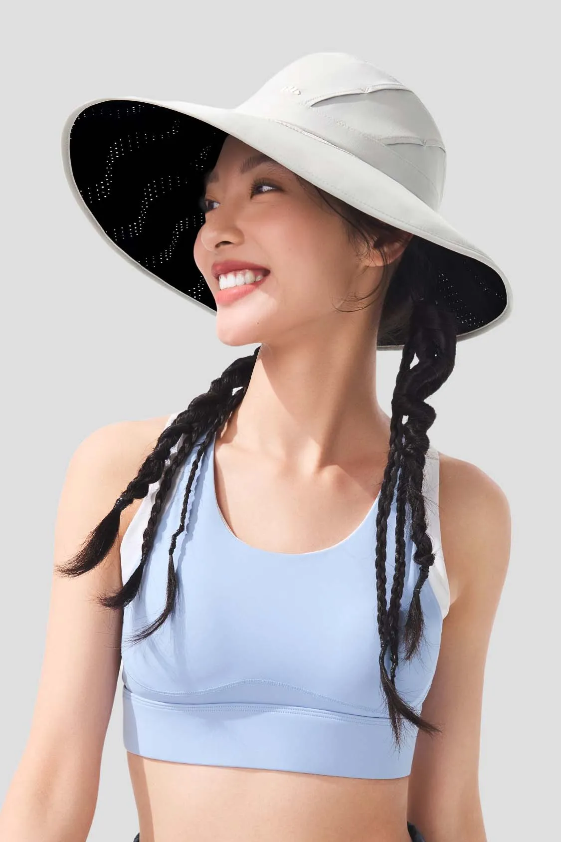 Halo - Women's Hydrogen Silver Black Gel Sun Hat UPF2000 