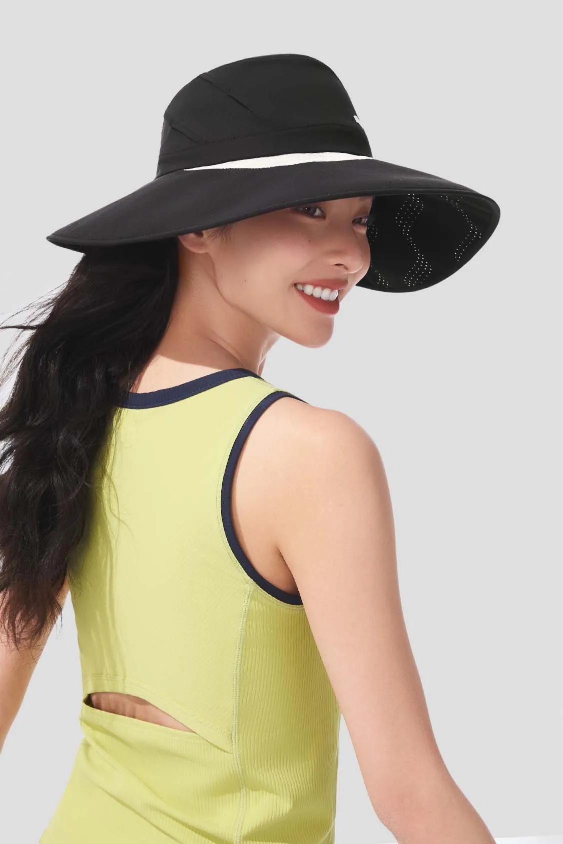 Halo - Women's Hydrogen Silver Black Gel Sun Hat UPF2000 