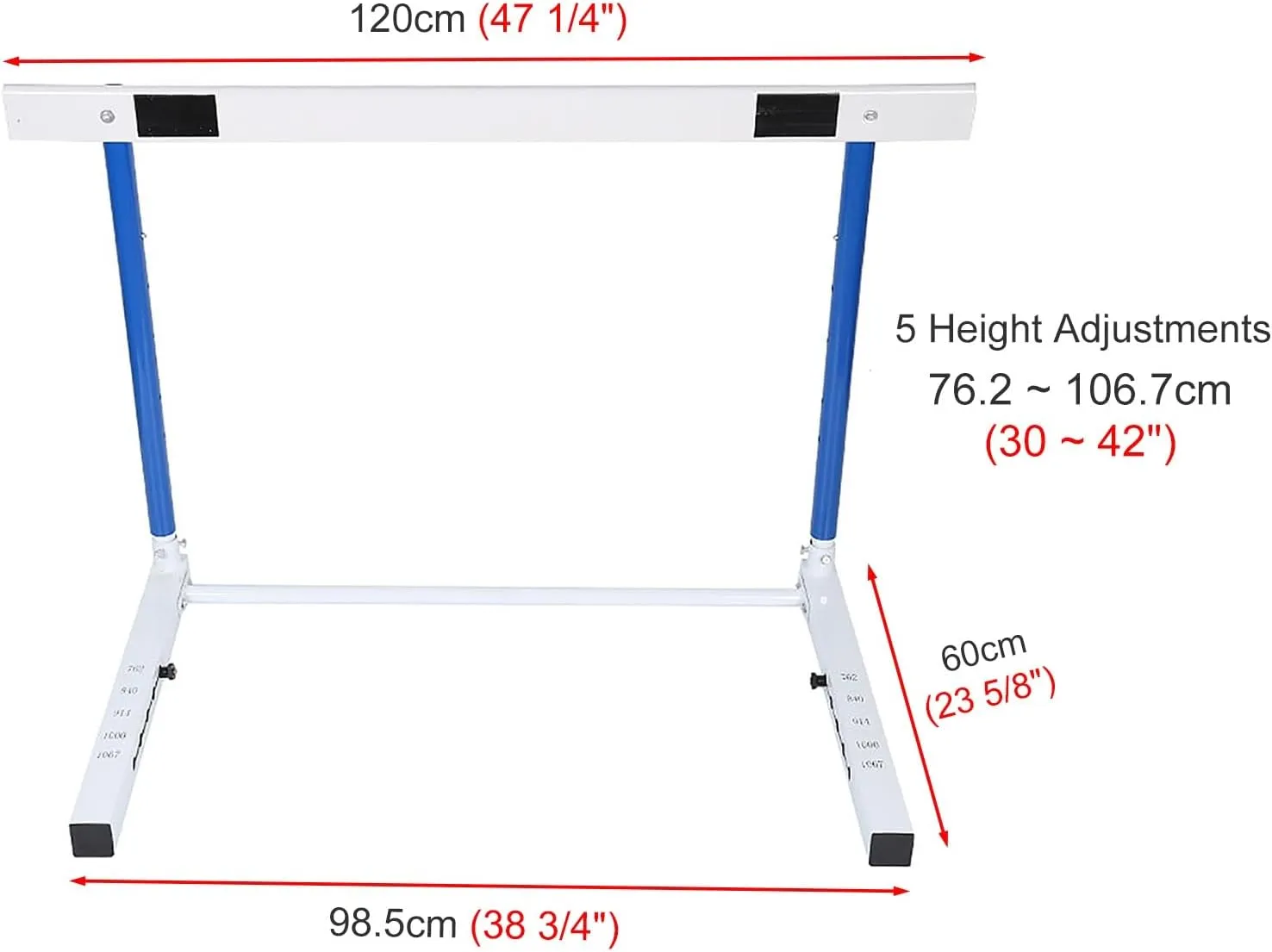 Height Adjustable Track & Field Hurdles, Sport Speed Hurdles Training Equipment for All Ages, Obstacle Courses and Drills Jumping Bar (3Pcs 76)