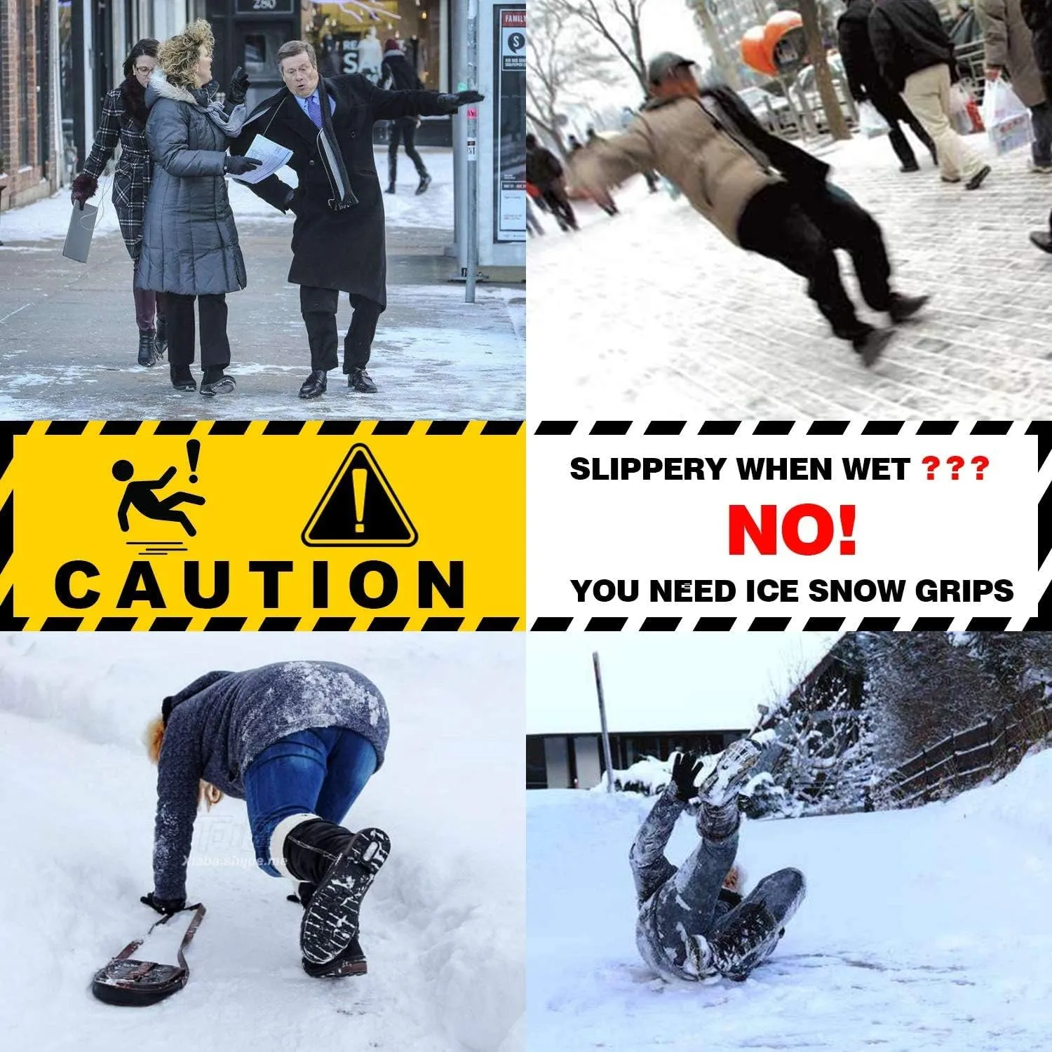 Ice Cleats, Ice Grips Traction Cleats Grippers Non-Slip Over Shoe/Boot Rubber Spikes Crampons with 10 Steel Studs Crampons   10 Extra Replacement Studs