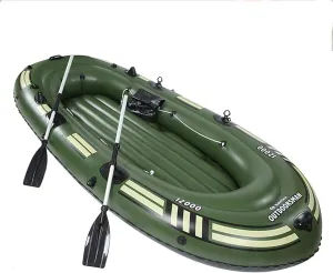 Inflatable Boat Pool Adults Inflatable Boat with Oars Inflatable Fishing Raft
