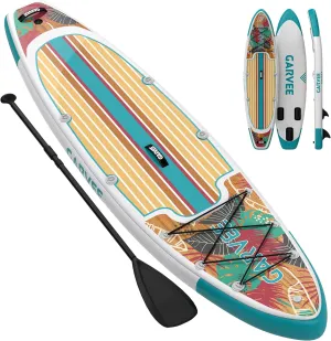 Inflatable Paddle Board for Adults, 10'6"/11" Inflatable Stand Up Paddle Board with Premium Accessories, Non-Slip EVA Deck, Ultra-Light Carry Bag, Pump, SUP Board for Adult (Yellow, 10.6ft)