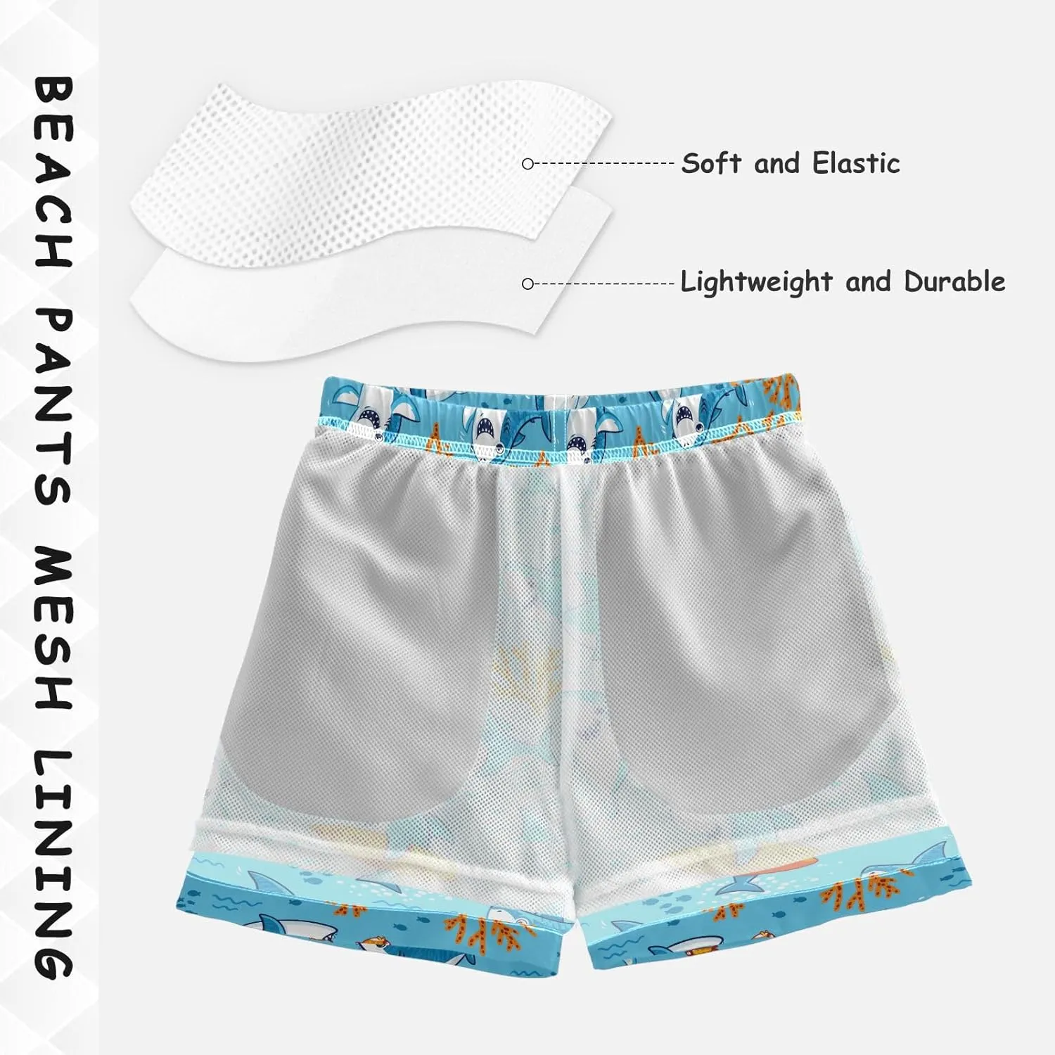 JUNZAN Abstract Independence Day Star Swim Trunks Boys Quick Dry Swim Board Shorts Kids Toddler Teens Beach Vacation 2T