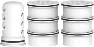 MARRIOTTO Water Filter Replacement for LS Home Dispenser 18 Cup/Glass Pitcher 7 Cup/Plastic Pitcher 10 Cup/Plastic Pitcher 7 Cup, 1 Membrane Micro Filter and 6 Activated Carbon   Ion Exchange Filter