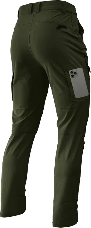 Men's Lightweight Hiking Pants Quick Dry Waterproof Stretch Travel Fishing Camping Work Cargo Pants Zipper Pockets