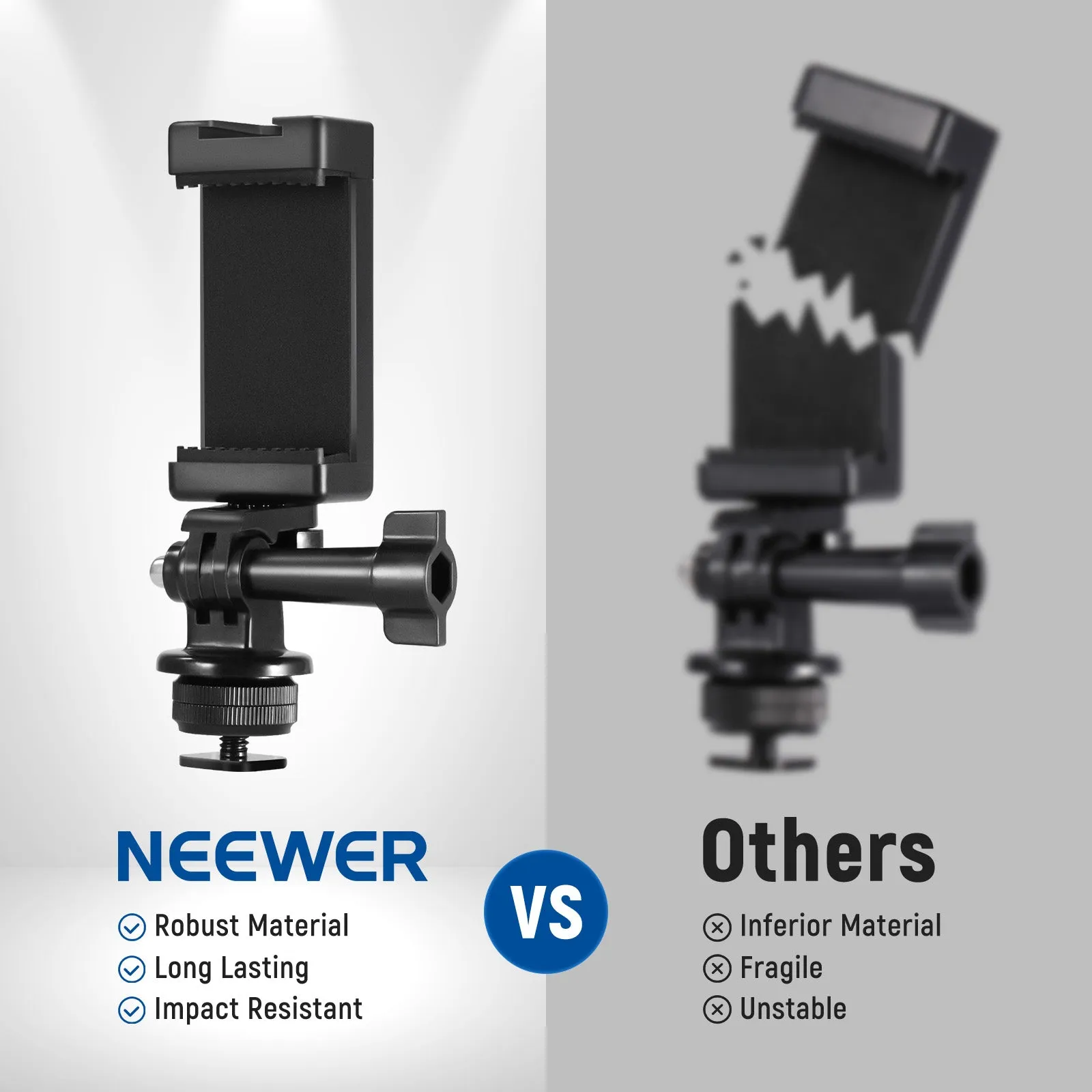 NEEWER GP-3 Phone Holder / Hot Shoe Mount Adapter Kit