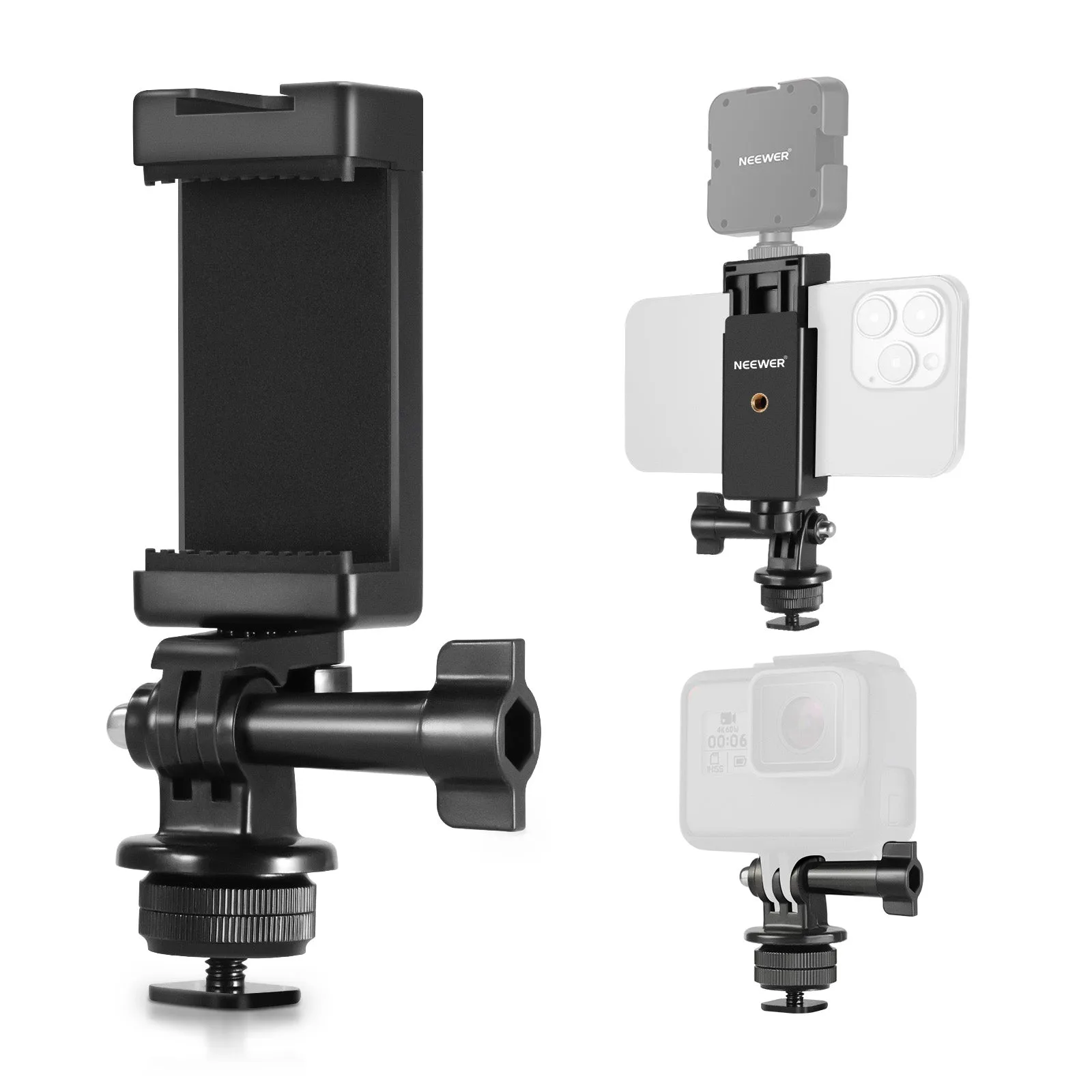 NEEWER GP-3 Phone Holder / Hot Shoe Mount Adapter Kit