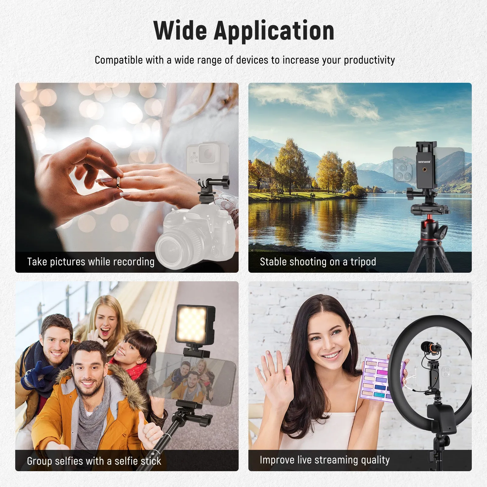 NEEWER GP-3 Phone Holder / Hot Shoe Mount Adapter Kit