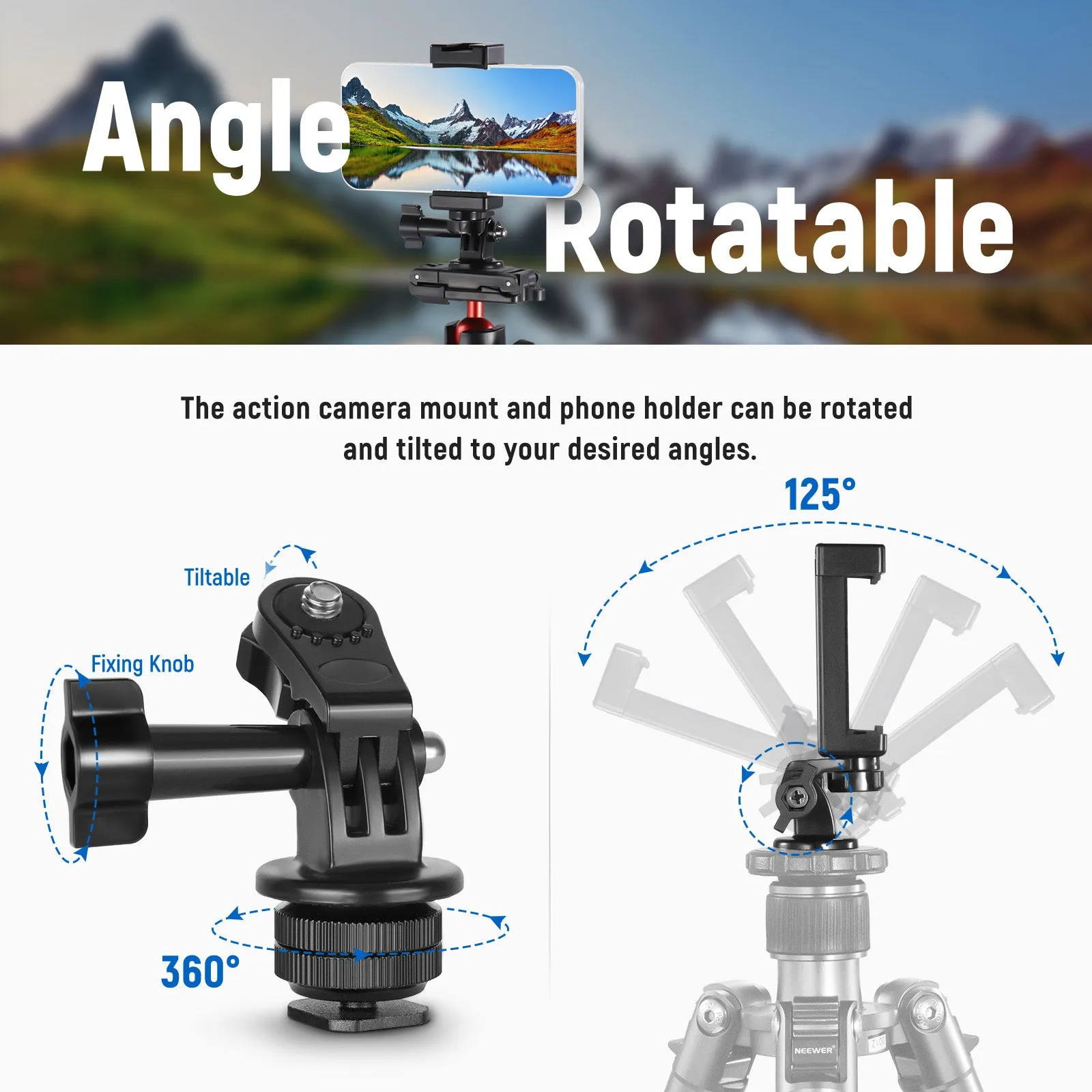 NEEWER GP-3 Phone Holder / Hot Shoe Mount Adapter Kit