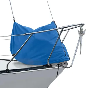 SavvyCraft Waterproof Jib Bag, Heavy Duty 600D Jib Sail Staybag, UV Protection Weather-Resistant Sailboat Headsail Bag, Medium 21" Dia x 30" top x 46" Bottom, Blue
