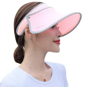 Sidiou Group Anniou Women UPF 50  Sun Hat Summer UV Protection Wide Brim Beach Golf Empty Top Long Brim Cap