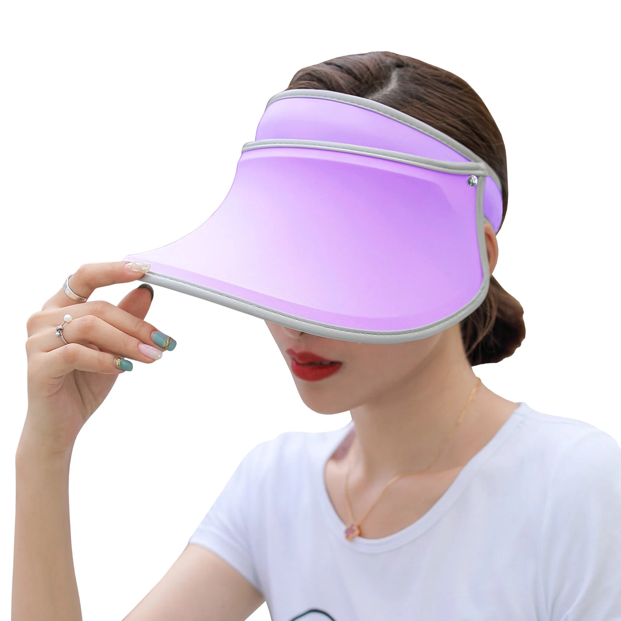 Sidiou Group Anniou Women UPF 50  Sun Hat Summer UV Protection Wide Brim Beach Golf Empty Top Long Brim Cap
