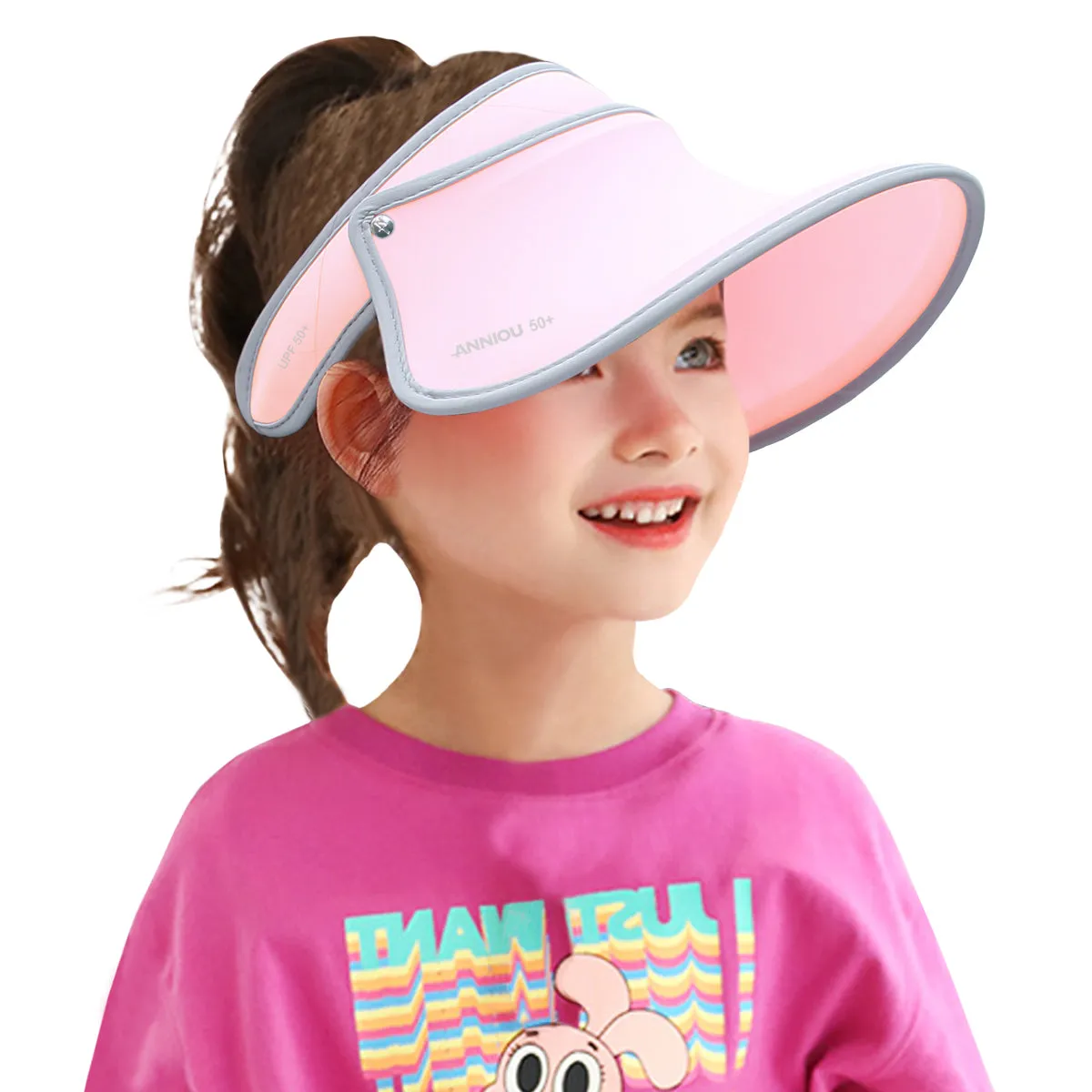 Sidiou Group Anniou Women UPF 50  Sun Hat Summer UV Protection Wide Brim Beach Golf Empty Top Long Brim Cap