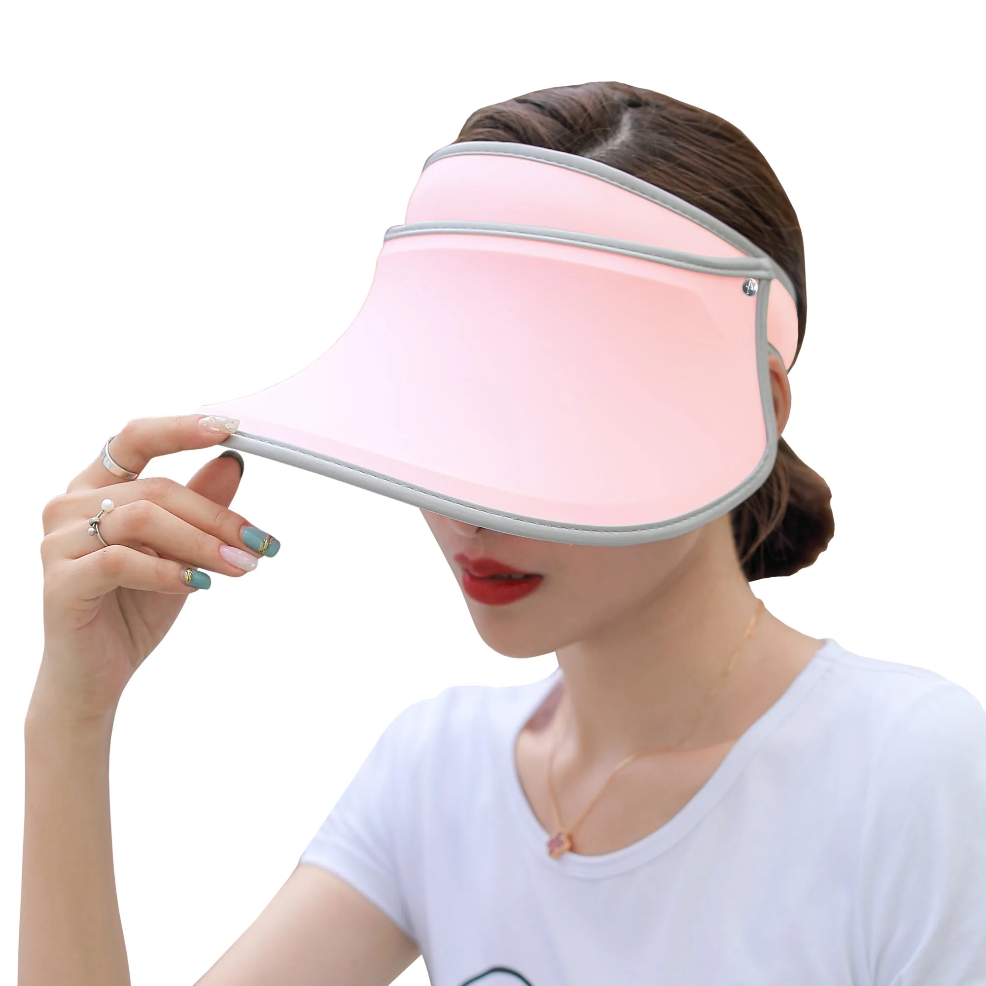 Sidiou Group Anniou Women UPF 50  Sun Hat Summer UV Protection Wide Brim Beach Golf Empty Top Long Brim Cap