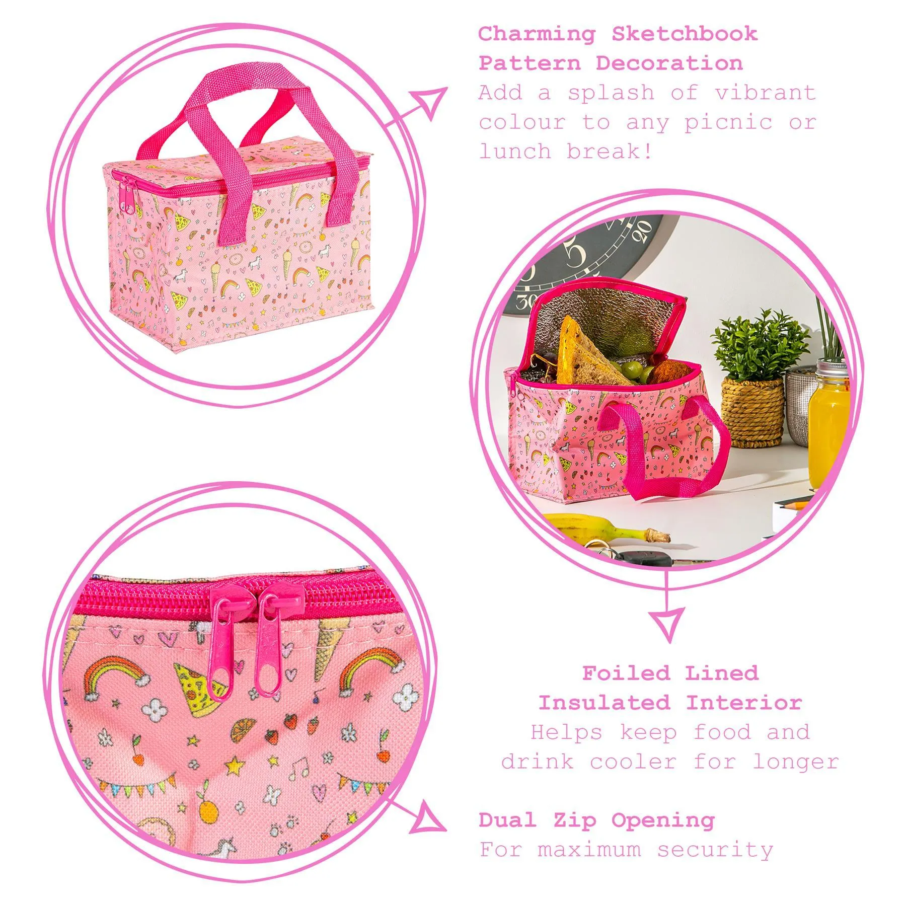 Sketchbook Insulated Lunch Bag - By Tiny Dining