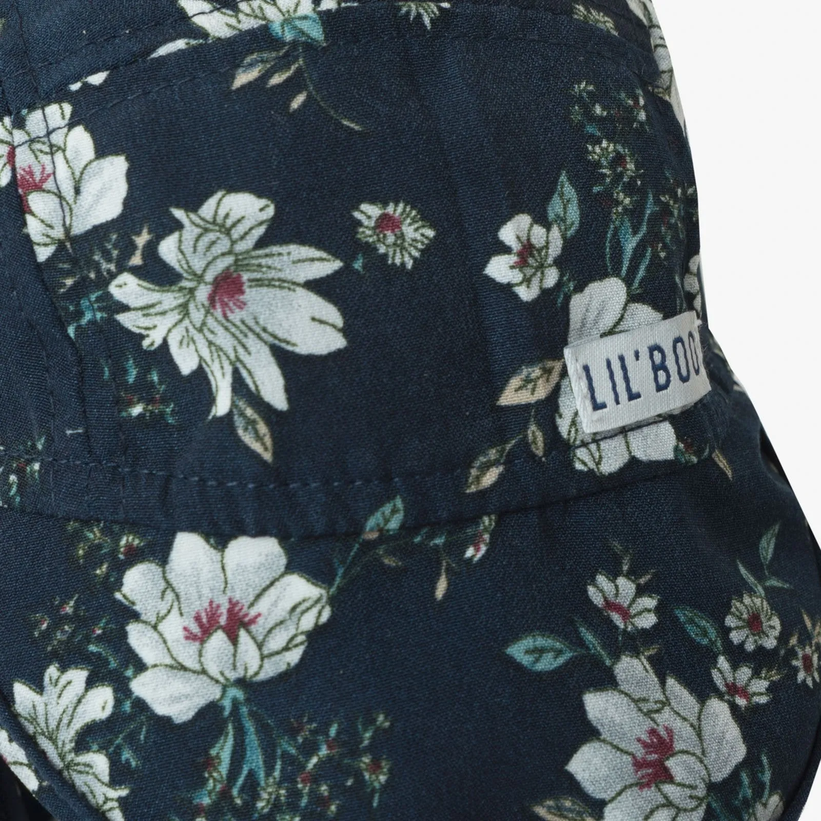 Soft Baby Sun Cap (UV) - Navy Flower