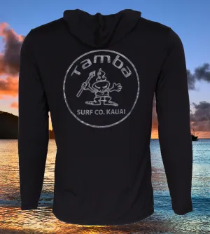 Stamp UV Long Sleeve Hoodie Shirt - Black
