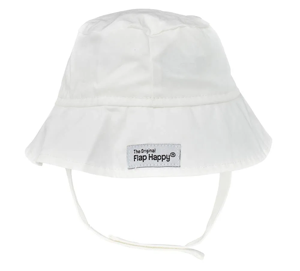 White UPF 50  Organic Bucket Hat