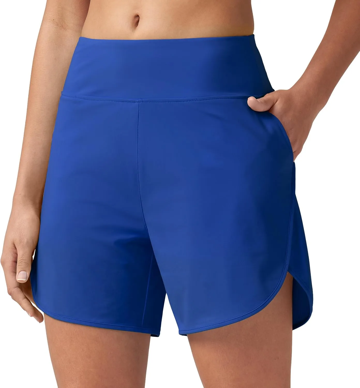 Willit Women's 5" Swim Shorts with Liner High Waisted Quick Dry Swimming Board Shorts with Pockets UPF 50 