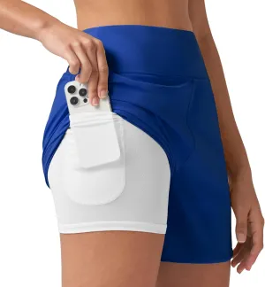 Willit Women's 5" Swim Shorts with Liner High Waisted Quick Dry Swimming Board Shorts with Pockets UPF 50 