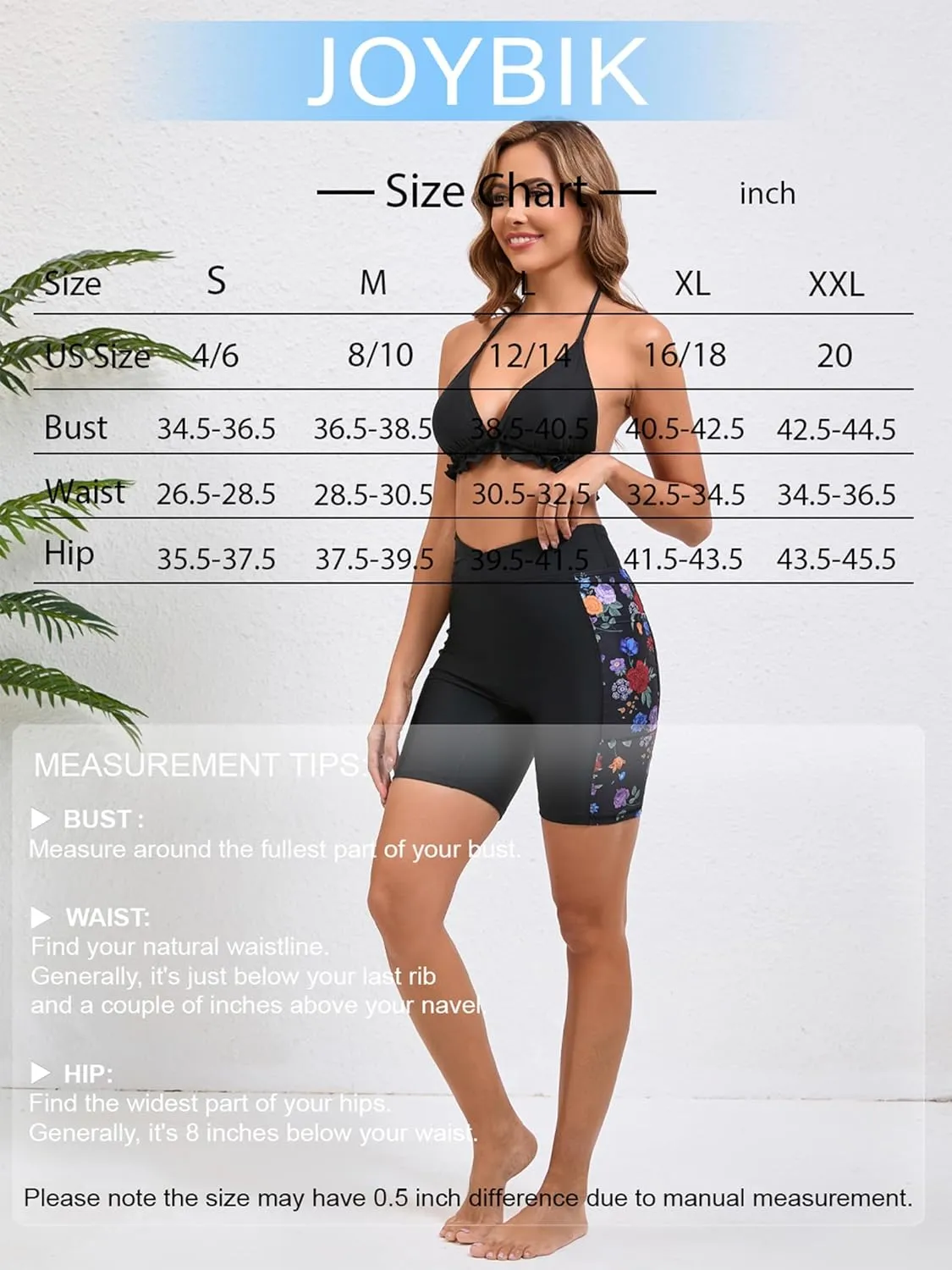 Women's 7" Plus Size Cross High Waisted Board Shorts with Side Pockets Boyshorts Swimsuit Bottoms