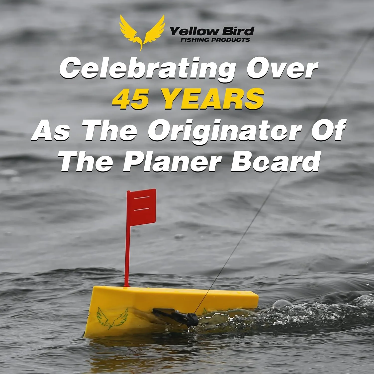Yellow Bird Fishing Products 2 Pack Planer Boards Kits - Availible in 4 Sizes in Both Starboard/Port Side